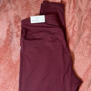 Maurices Plus Ultra High Rise Leggings Burgundy Size 0X NWT